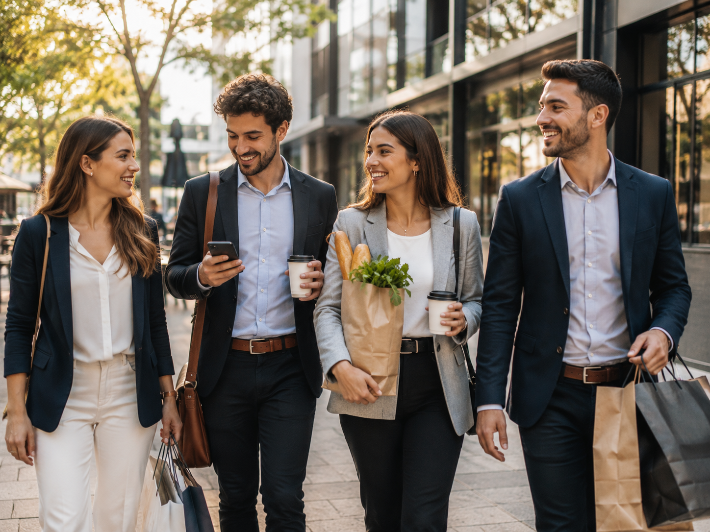 Equipo de trabajo en una reunión, usado para representar la propuesta de Fydels para empresas.